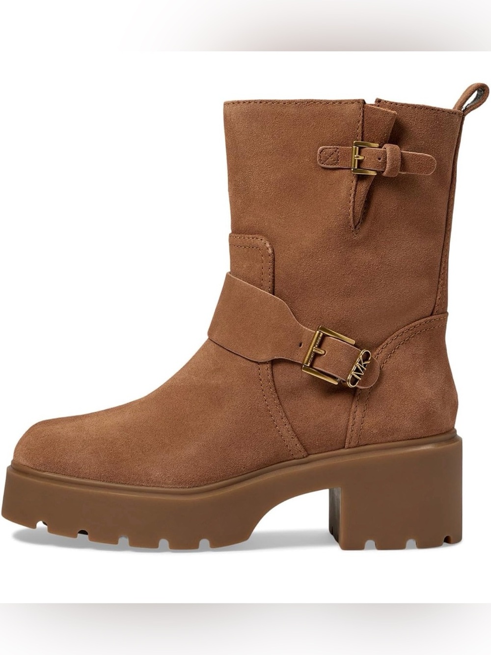 SOLD OUT Michael Kors Perry Suede Lug Sole Bootie Brown 7.5 BNWT Box